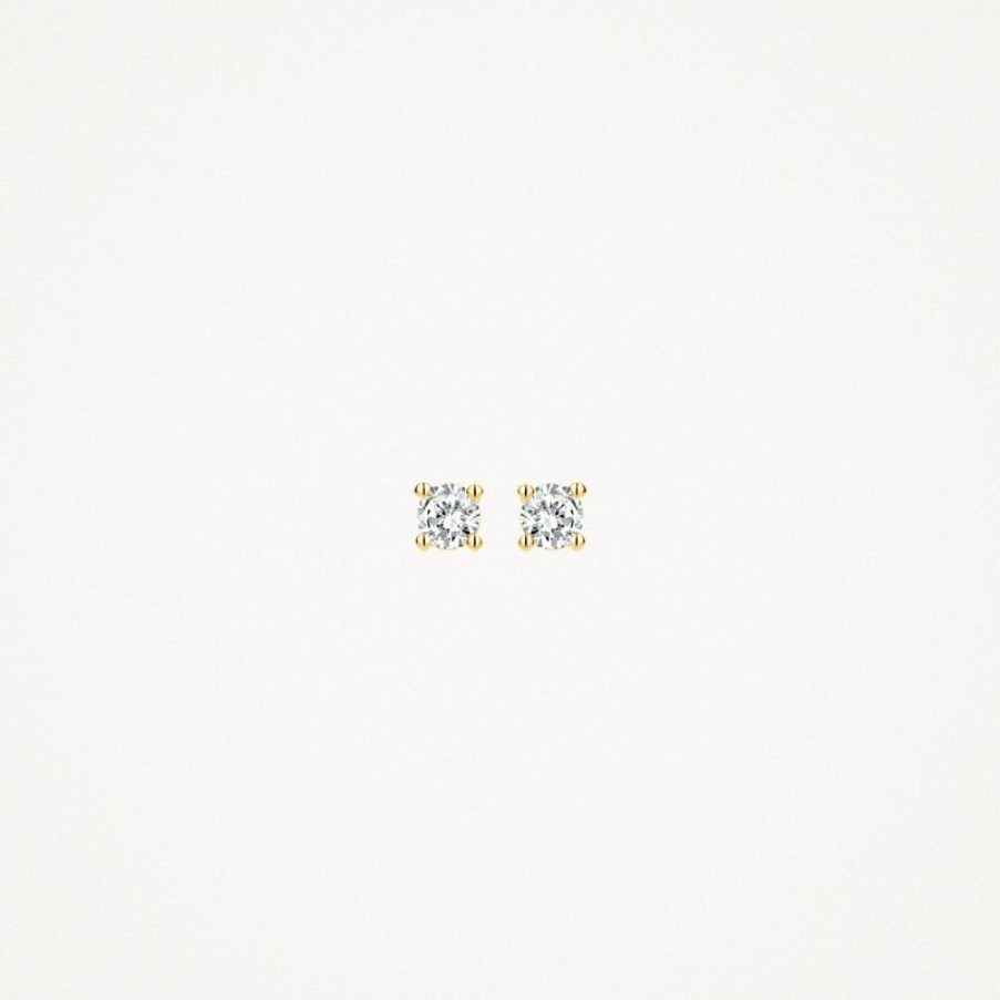 Earrings Blush | 14K Yellow Gold With Diamond