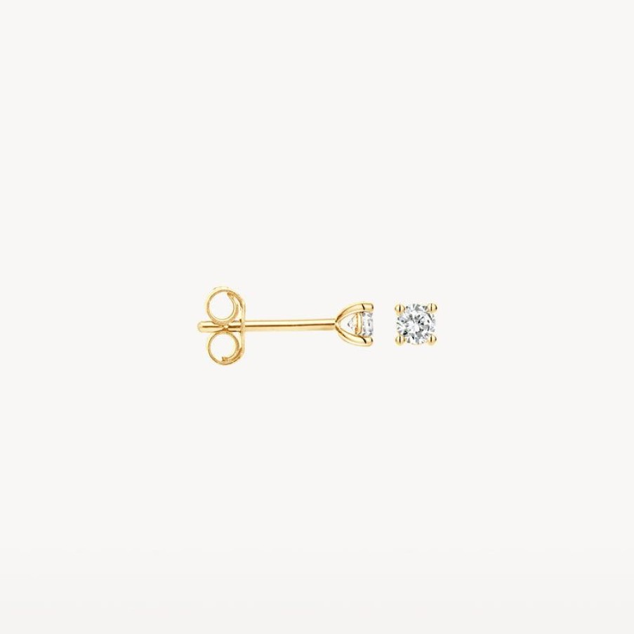 Earrings Blush | 14K Yellow Gold With Diamond