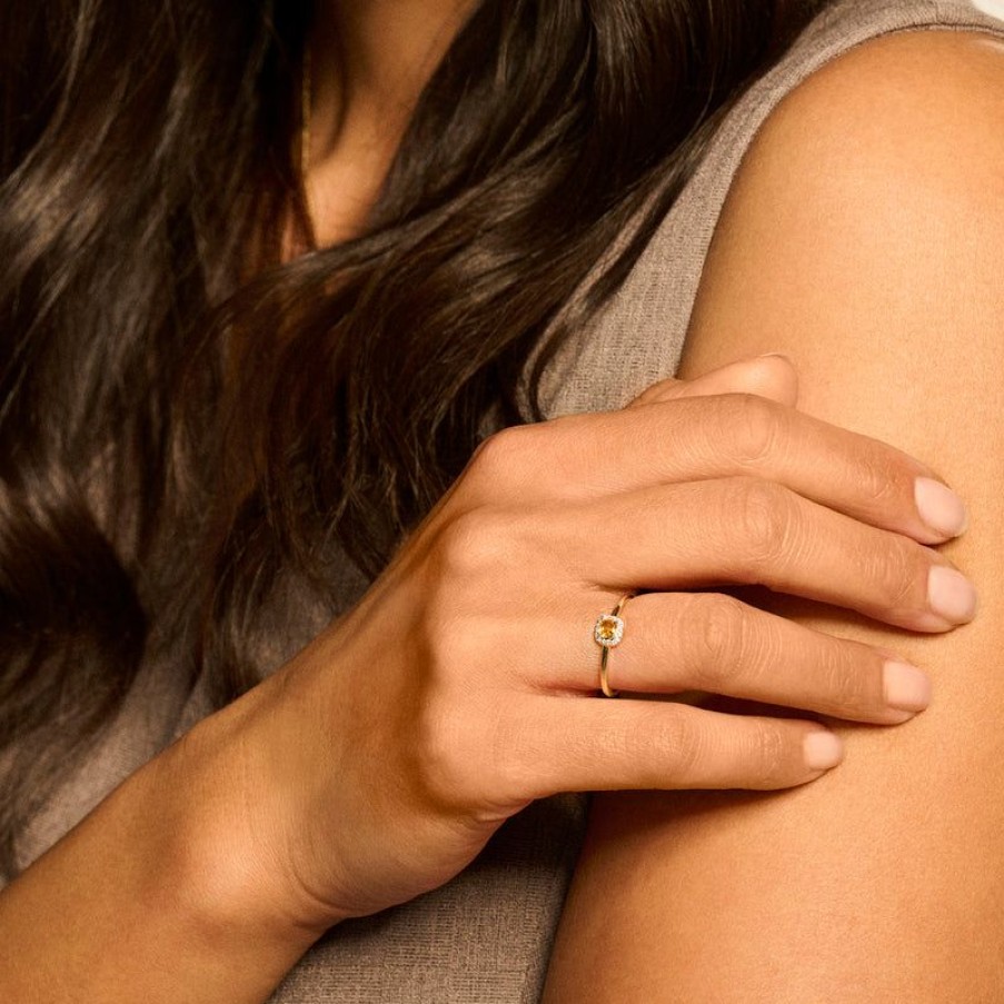 Rings Blush | 14K Yellow And White Gold With Diamond And Citrine