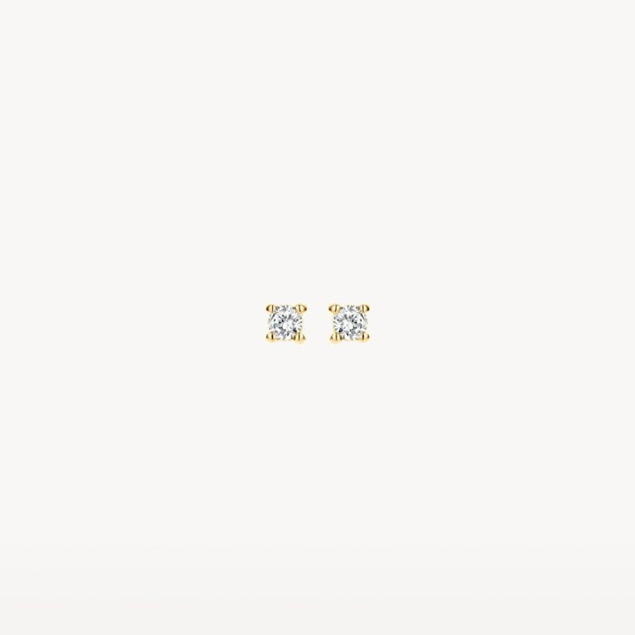 Earrings Blush | 14K Yellow Gold With Diamond