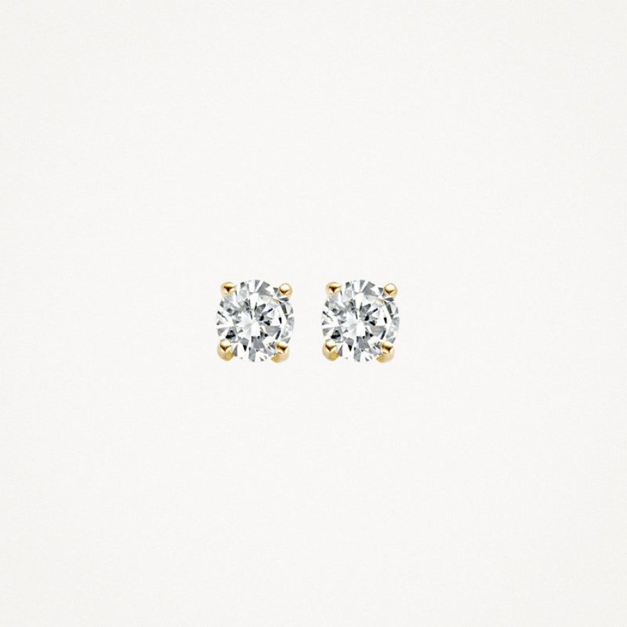 Earrings Blush | 14K Yellow Gold With Zirconia