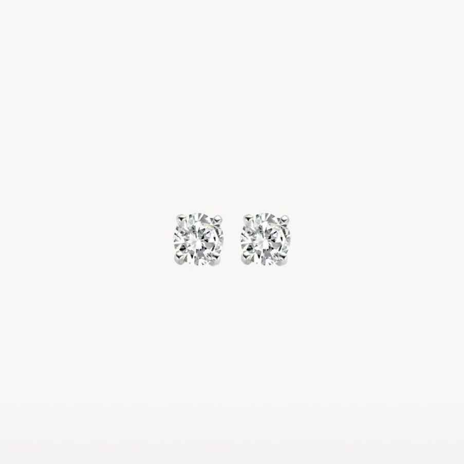 Earrings Blush | 14K White Gold With Zirconia