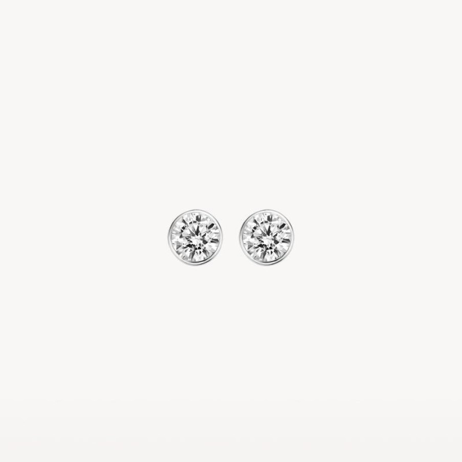 Earrings Blush | 14K White Gold With Zirconia