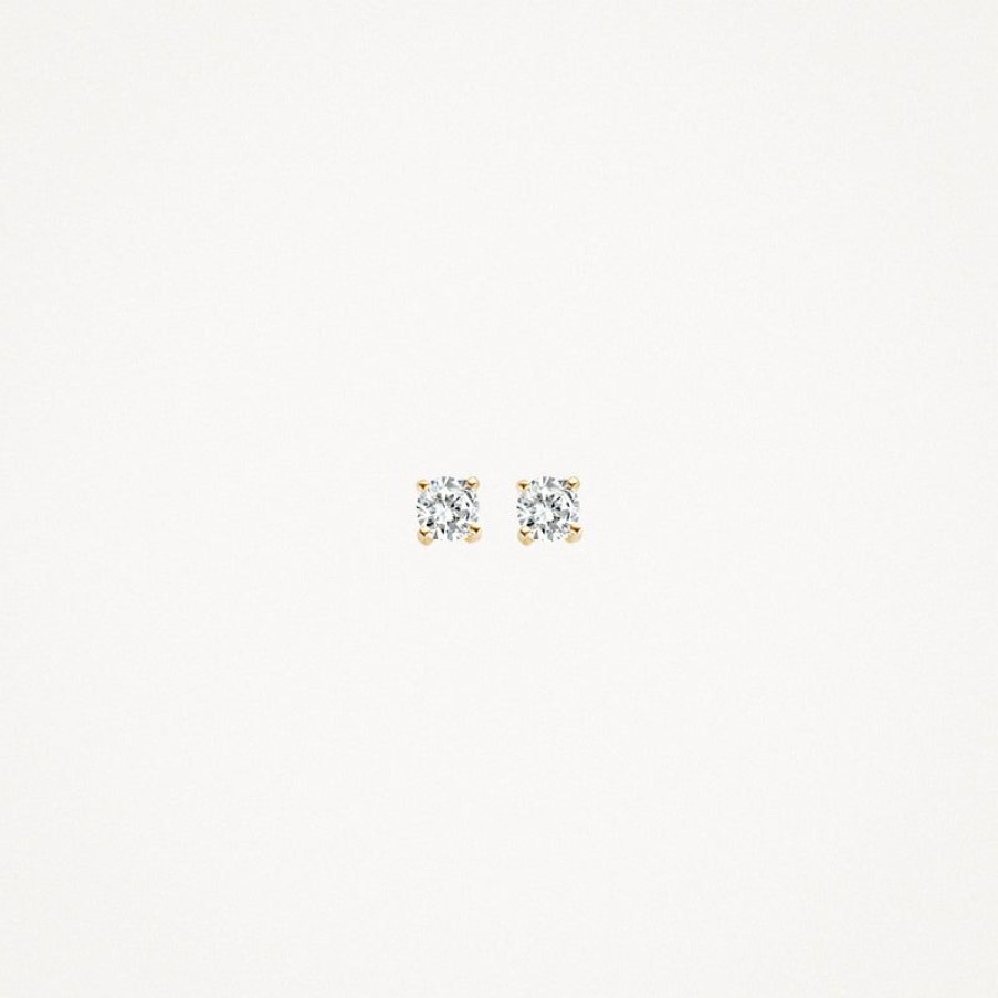 Earrings Blush | 14K Yellow Gold With Zirconia