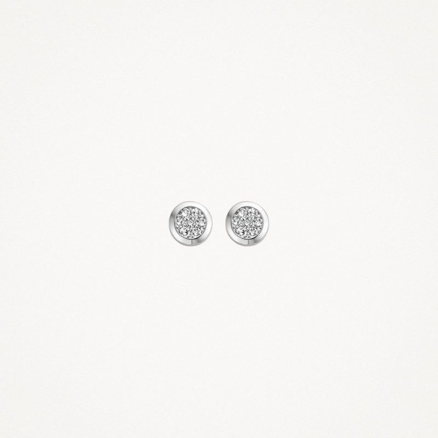 Earrings Blush | 14K White Gold With Diamond