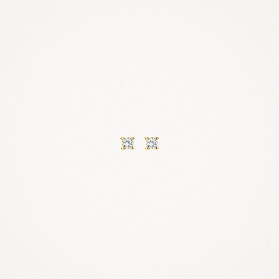 Earrings Blush | 14K Yellow Gold With Diamond