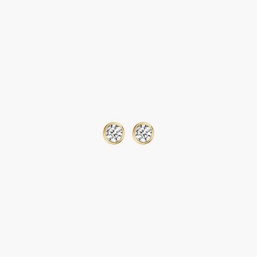 Earrings Blush | 14K Yellow Gold Met Zirconia