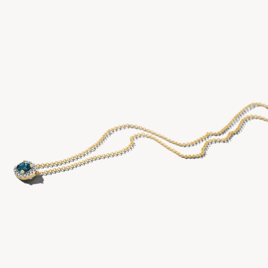 Necklaces Blush | 14K Yellow And White Gold With Diamant And London Blue Topaz