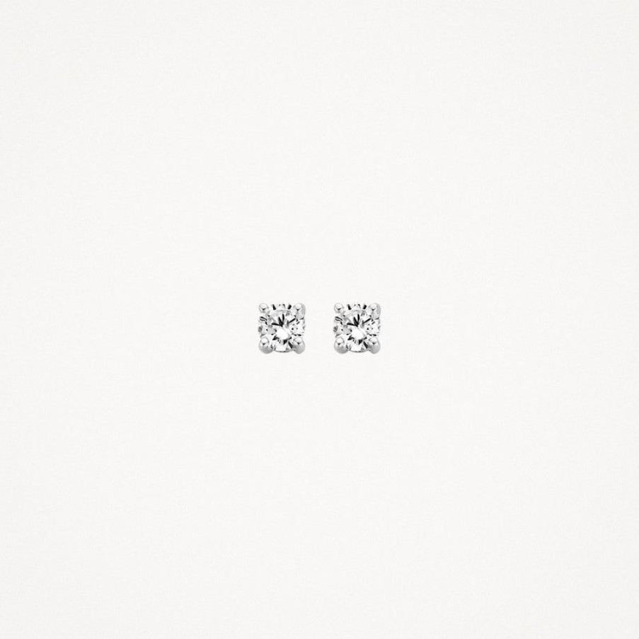 Earrings Blush | 14K White Gold