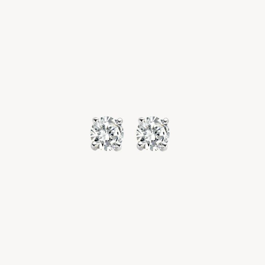 Earrings Blush | 14K White Gold With Zirconia