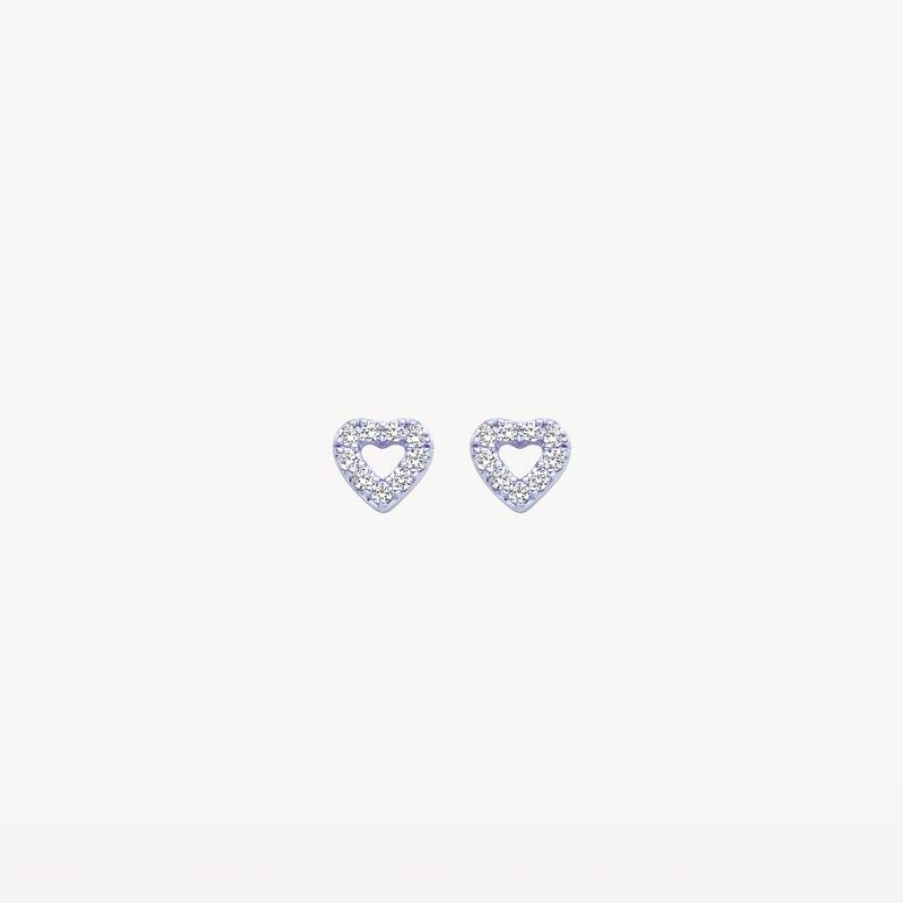 Earrings Blush | 14K White Gold With Zirconia