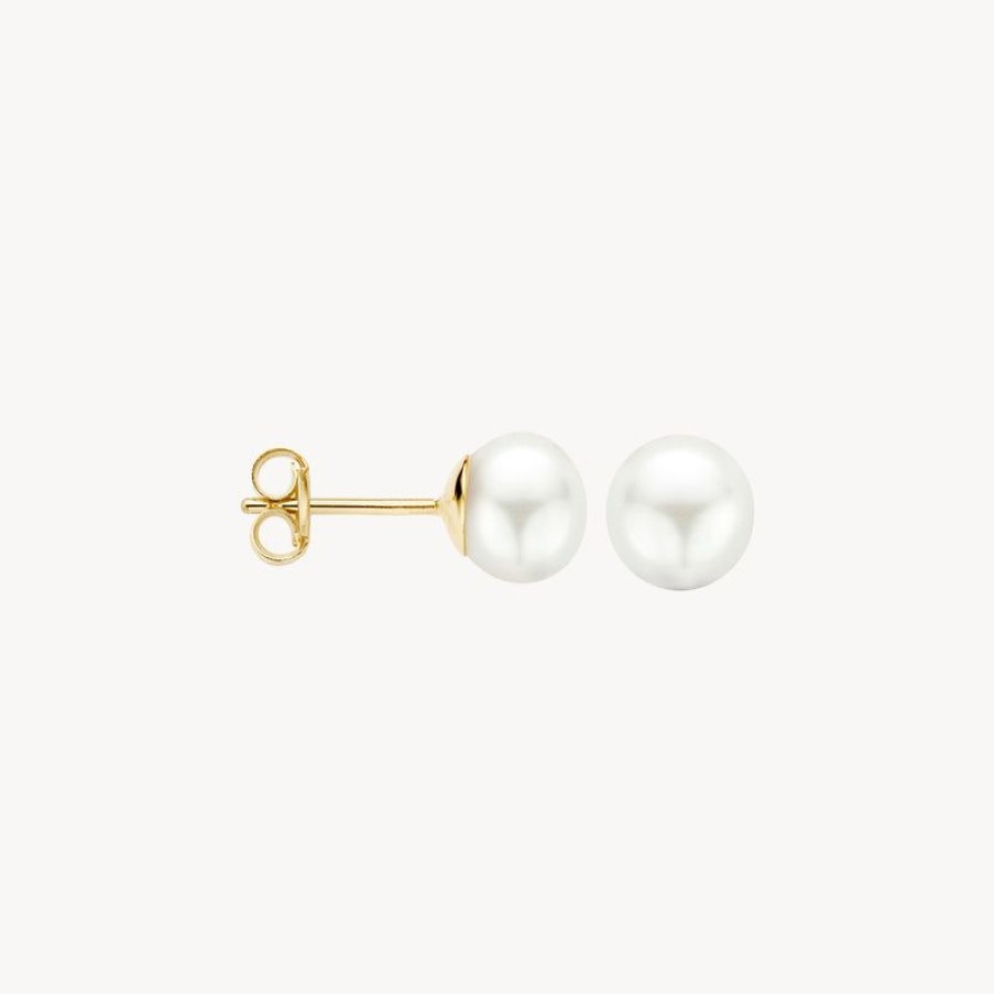 Earrings Blush | 14K Yellow Gold With Fresh Water Pearl