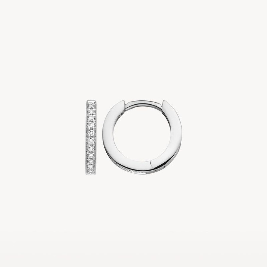 Earrings Blush | 14K White Gold With Diamond