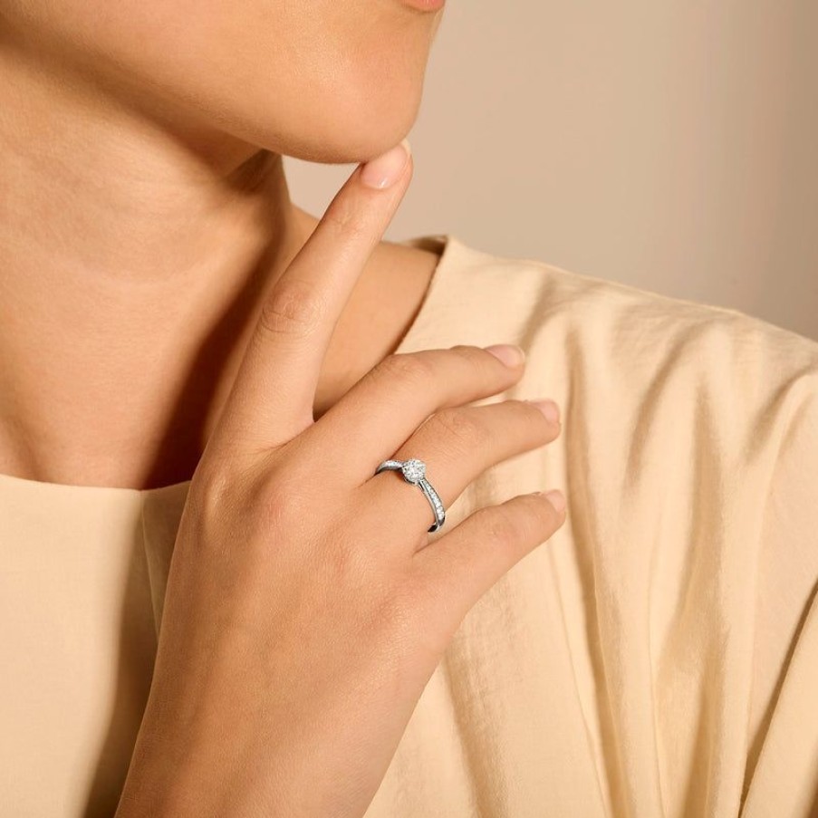 Rings Blush | 14K White Gold With Diamond