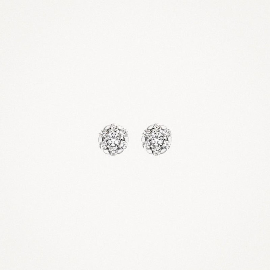 Earrings Blush | 14K White Gold With Zirconia