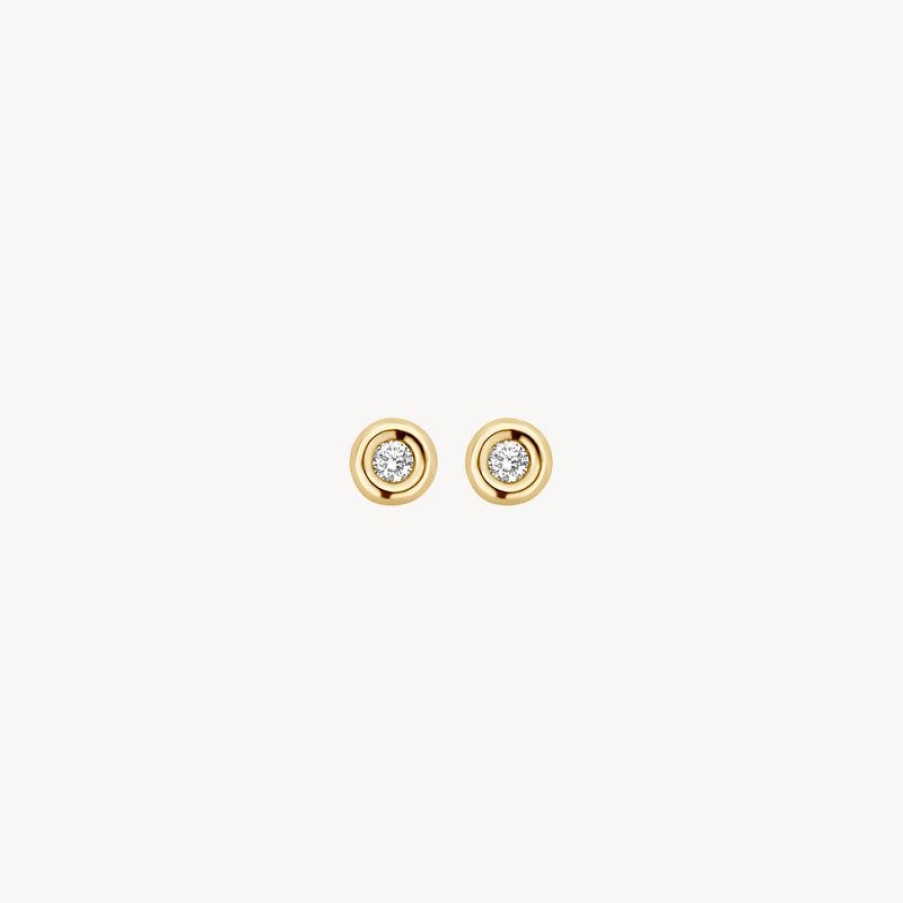 Earrings Blush | 14K Yellow Gold With Diamond