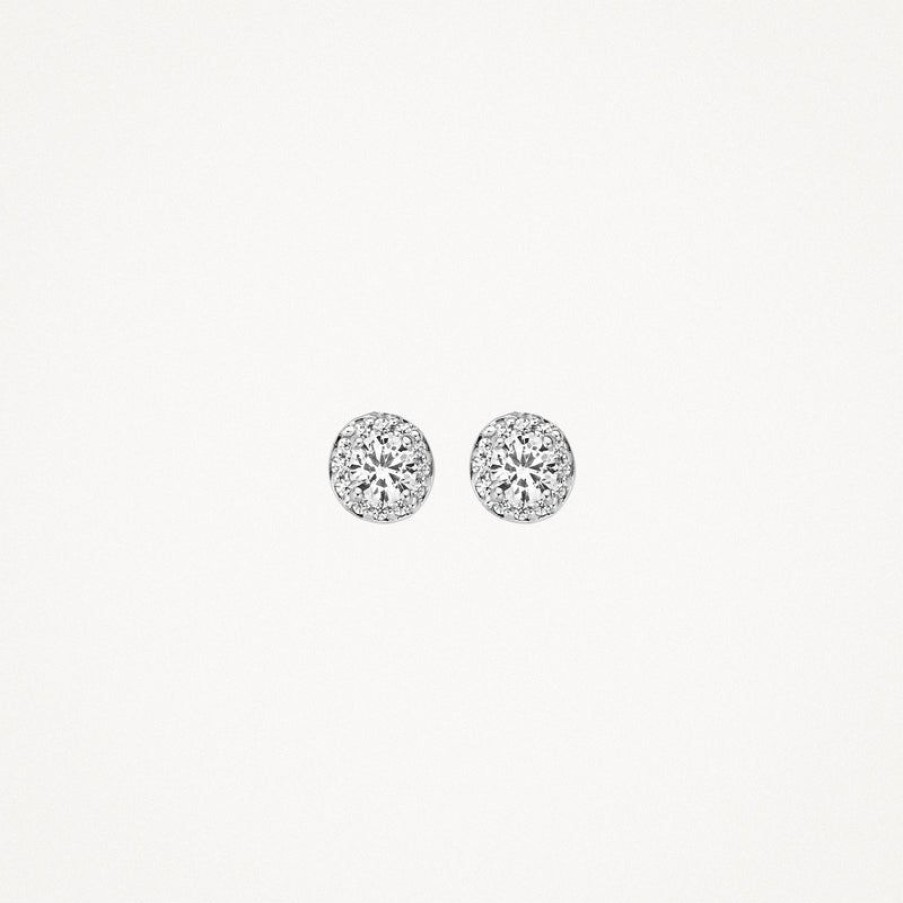 Earrings Blush | 14K White Gold With Zirconia