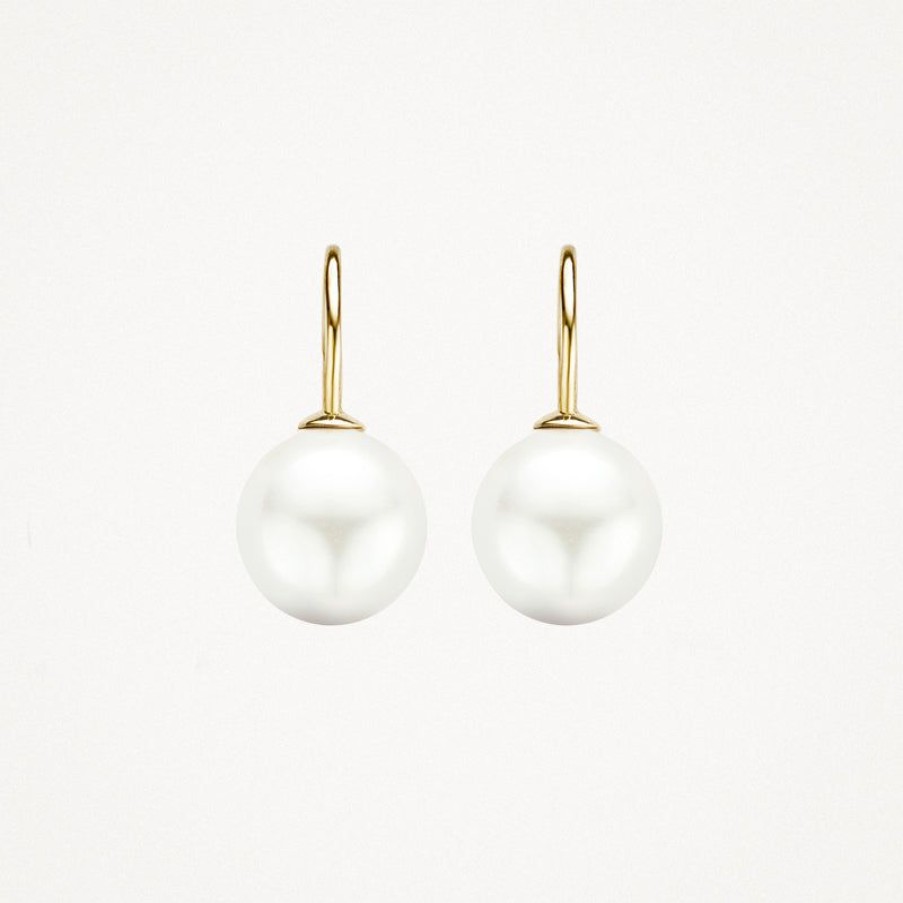 Earrings Blush | 14K Yellow Gold With Swarovski Pearl