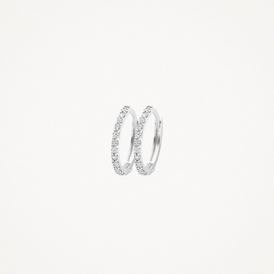 Earrings Blush | 14K White Gold With Zirconia