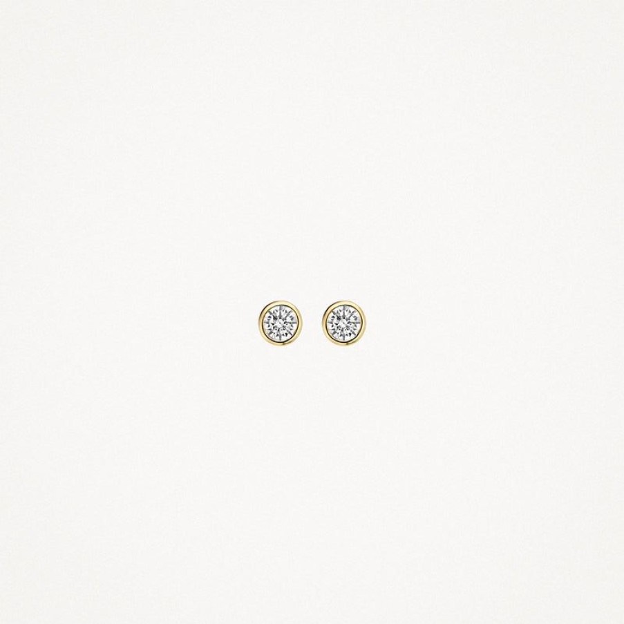 Earrings Blush | 14K Yellow Gold Met Zirconia