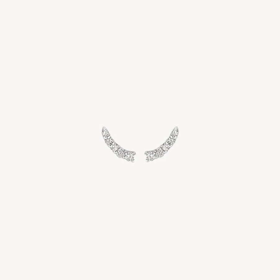 Ear Charms Blush | 14K White Gold With Zirconia