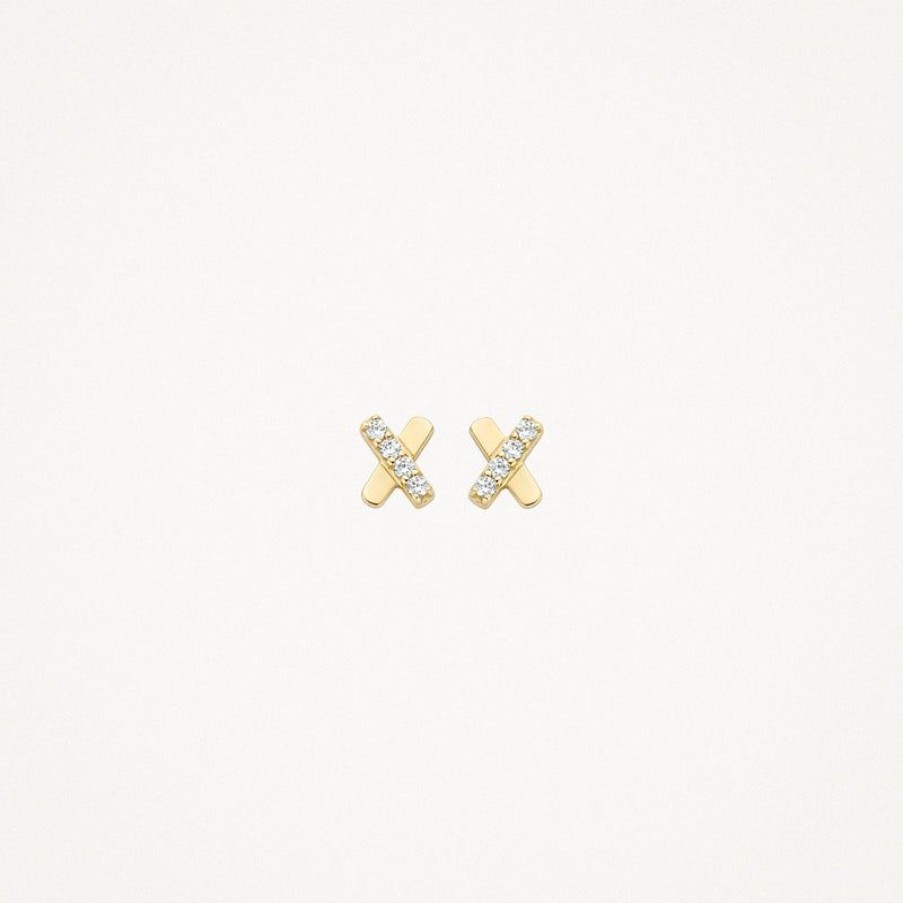 Earrings Blush | 14K Yellow Gold With Zirconia