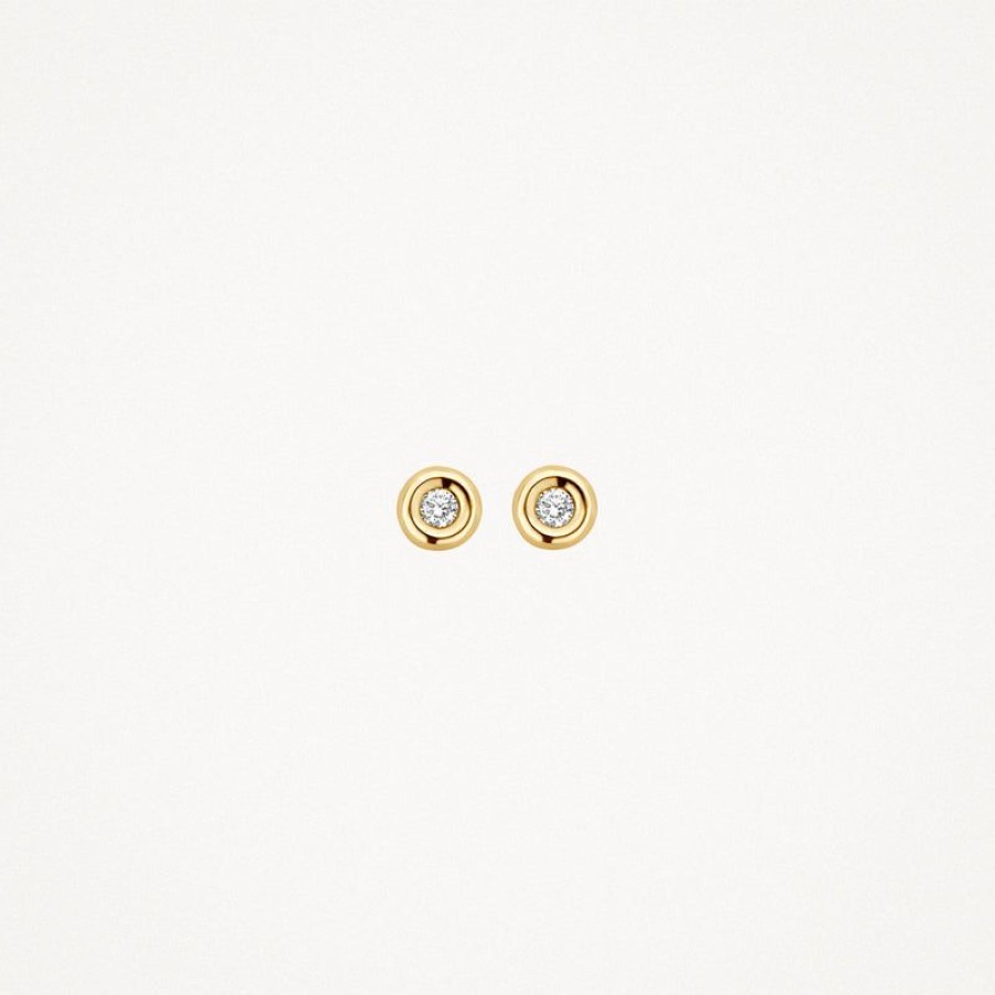 Earrings Blush | 14K Yellow Gold With Diamond