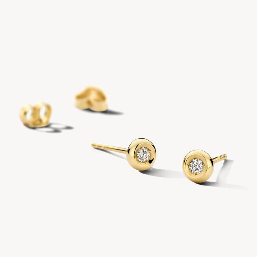 Earrings Blush | 14K Yellow Gold With Diamond